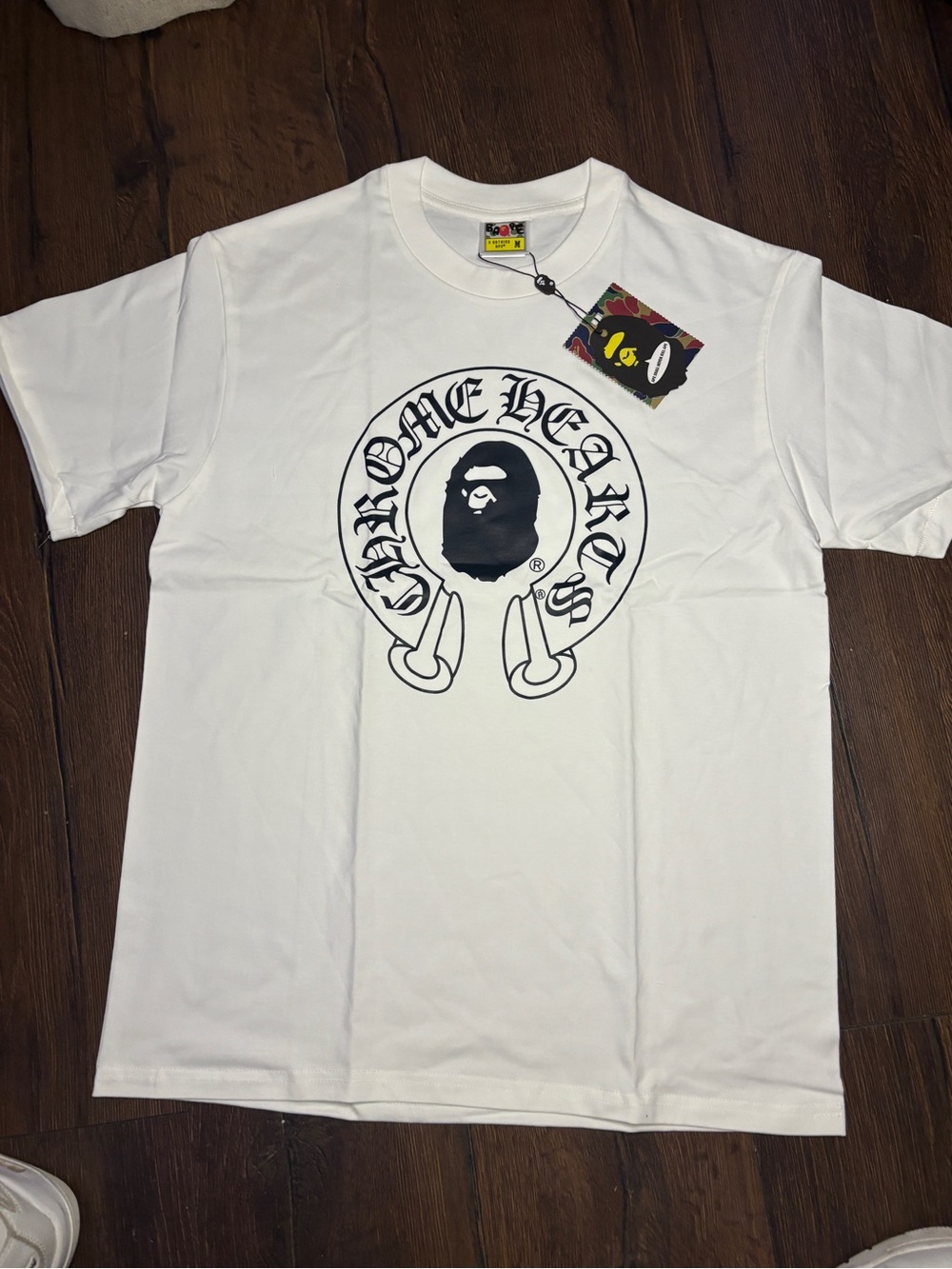 Chrome Hearts White Tee with Black Graphic Logo